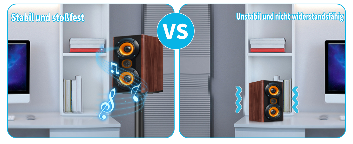 Підставка для колонок OUUTMEE, пара, до 10 кг, з кабельною організацією, сумісна з різними моделями, без регулювання висоти