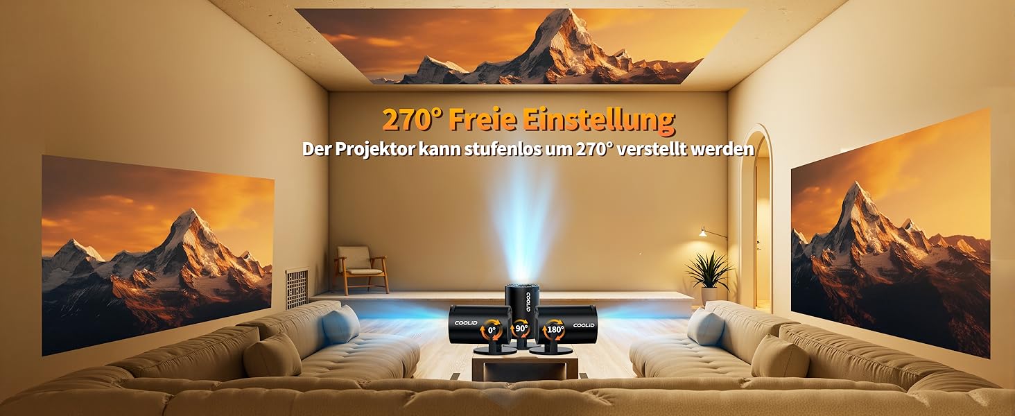 Портативний проєктор Mini Beamer 4K Full HD з Wi-Fi 6, Bluetooth 5.4 та автоматичною корекцією трапецеїдальних спотворень. Підтримка 4K, Full HD, 1080P. Сумісний з TV Stick, USB, Laptop, PC. В комплекті миша та пульт дистанційного керування. Чорний колір.