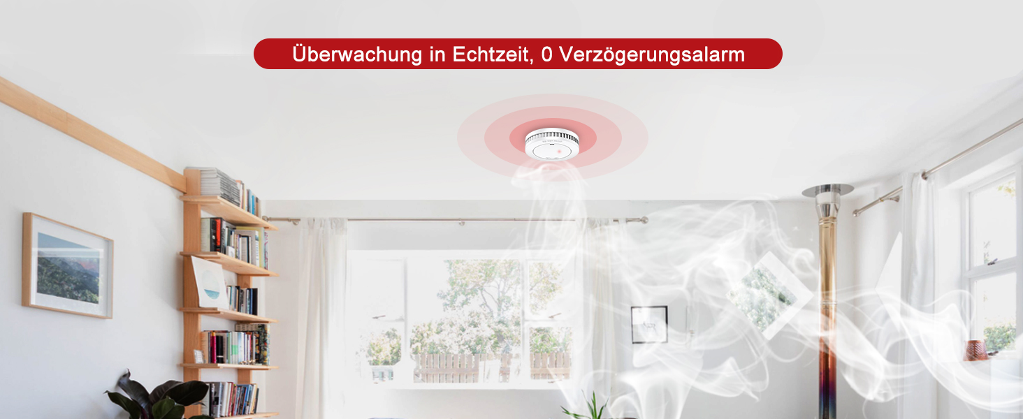 Набір дитячих датчиків диму Mini 5шт з батареєю на 10 років, сертифікат TÜV Rheinland, магнітне кріплення, гучний сигнал 85 дБ, автономні, білі