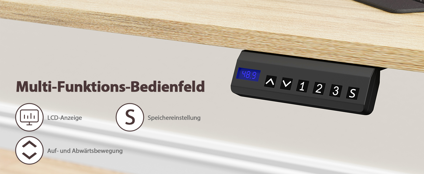 Електричні ніжки для столу з регулюванням висоти, з потужним мотором, на коліщатках, з 3 рівнями пам'яті та захистом від зіткнень, 72-116 см