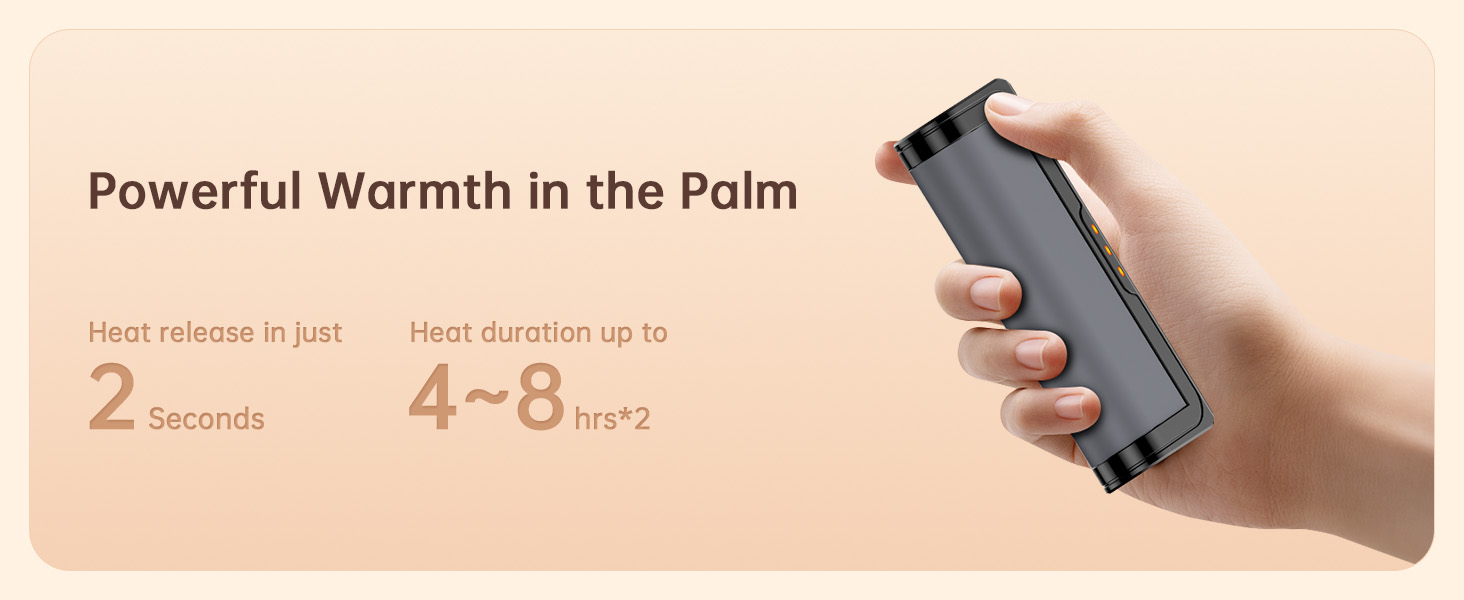 Jonwall Електричні грілки для рук, перезаряджувані, 2 шт. у наборі, USB, 3 режими нагріву, для кемпінгу, гольфу, подарунок (сірий)