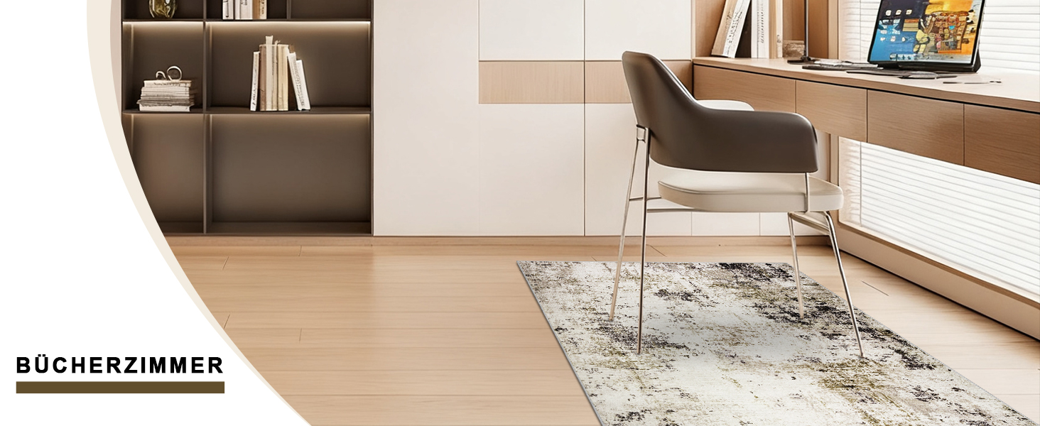 Килимок для підлоги під стілець для твердої підлоги Бохо, килимок під стіл для твердої підлоги, антиковзний килимок для офісного стільця (90x120 см, Тауп)