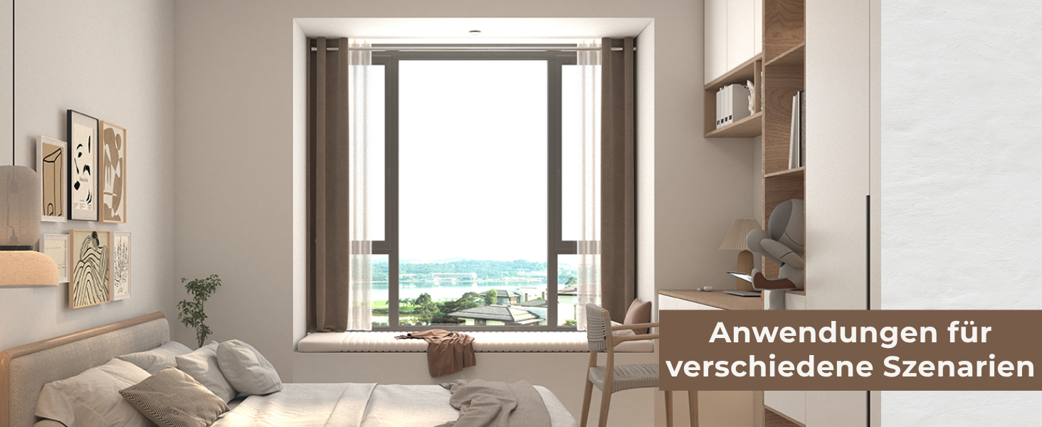 Телескопічний карниз для штор без свердління та гвинтів, розсувна штанга для ванної кімнати та гардероба, біла, 85-265 см (Ø 32 мм)