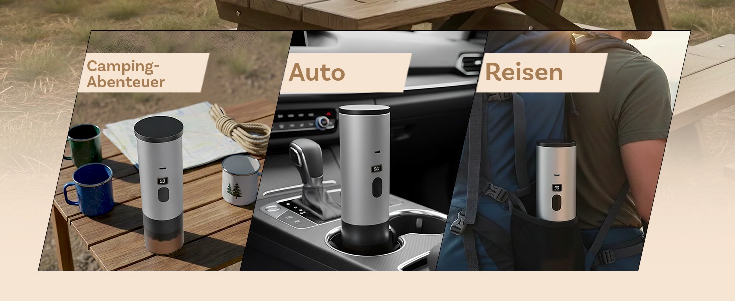 Портативна кавомашина MMOBIEL: електрична еспресо-машина з підігрівом, USB-C, для кави та капсул. Ідеально для подорожей, кемпінгу, дому, офісу. Білий колір + підставка