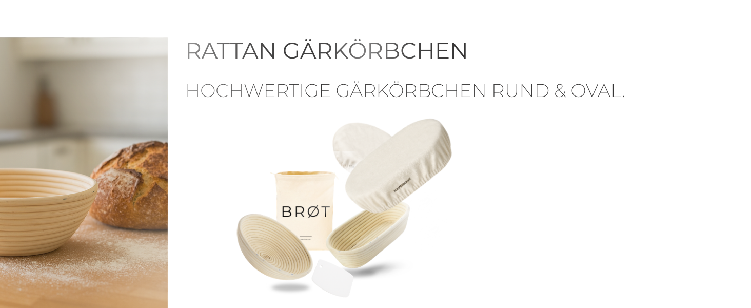 Набір для випікання хліба: корзина для бродіння, набір для закваски та аксесуари | корзина з ротангу 25 см, аксесуари для закваски, датський вінчик | набір для випікання хліба