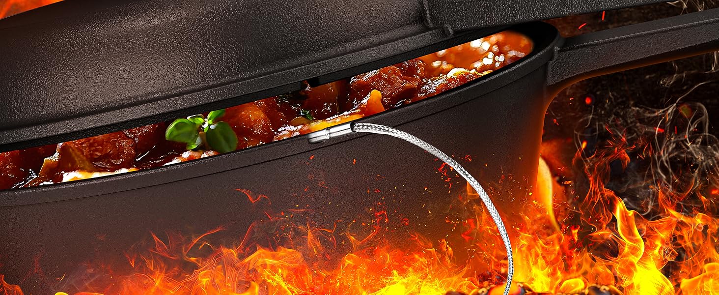 Нідерландський горщик 2в1 з чавуну 4.8л & сковорода з чавуну 1.8л - Набір нідерландського горщика з подвійною функцією - з кулінарною книгою та аксесуарами для барбекю, кемпінгу та кухні - 30 років гарантії (2в1 сковорода)