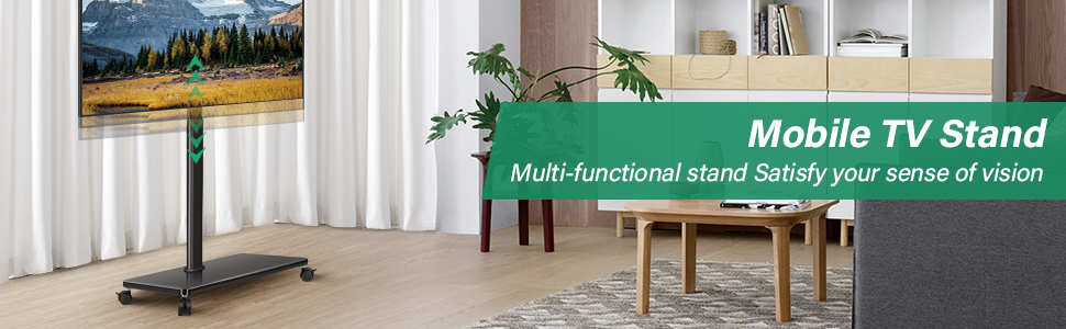 Підставка для телевізора на колесах FURWOO: поворотна, мобільна, для 27-60