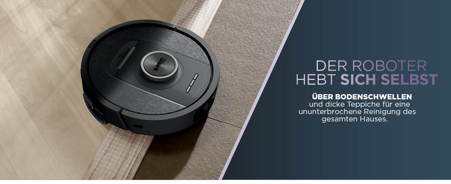 Робот-пилосос та миючий робот Shark PowerDetect RV2800ZEEU: 2-в-1, самостійне очищення, LiDAR, App-керування, чорний