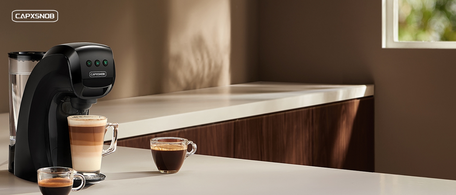 Кавомашина 5-в-1 Warriors1 для Nespresso, Dolce Gusto, Lavazza A Modo Mio, FAP Espresso Point та меленої кави, 20 bar, 0.8 л, автоматична, для дому та офісу, чорний