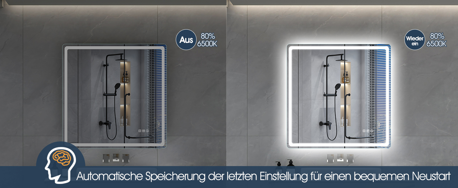 Дзеркало для ванної кімнати S'bagno з підсвічуванням Bluetooth 100x70 см, LED, антизапар, регулювання кольору, IP44