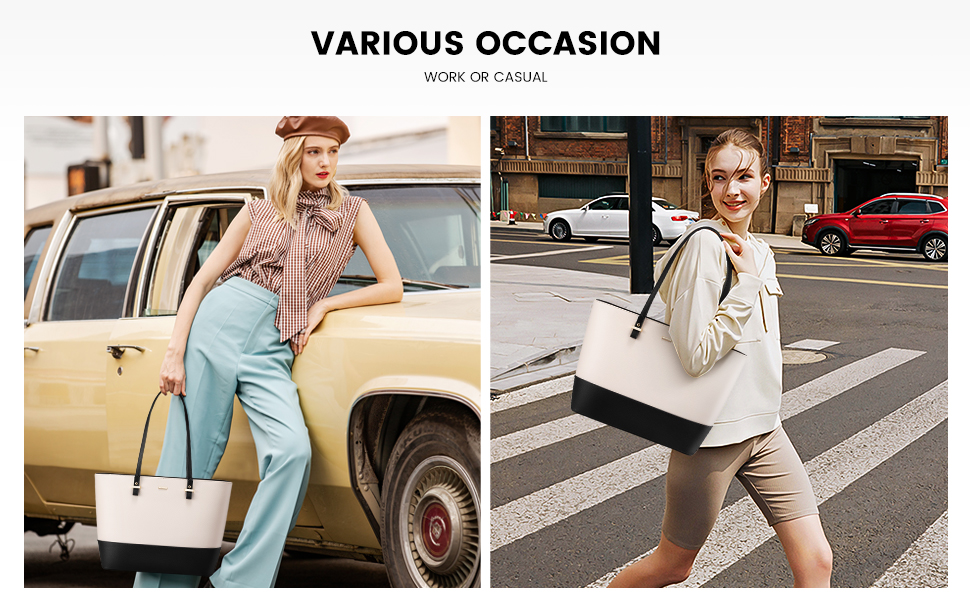 LOVEVOOK Сумка-шопер для жінок, велика сумка на плече, шкіряна сумка LOVEVOOK, 3-частинний набір (C Бежевий Хакі)