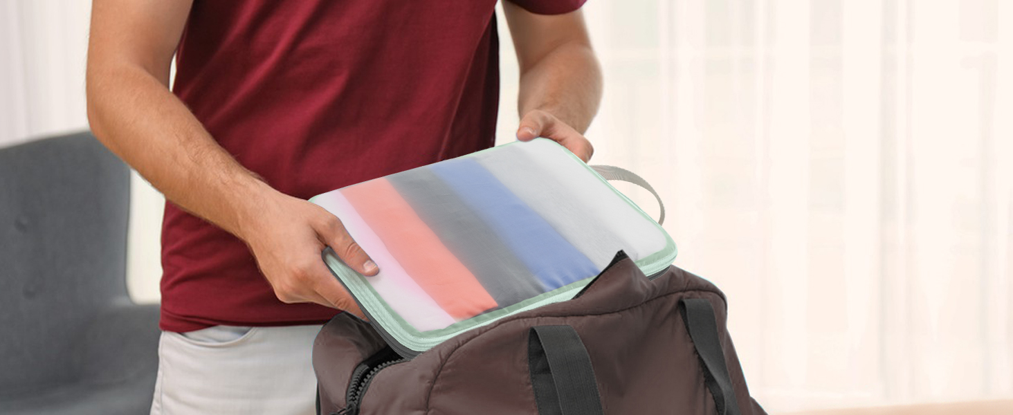 Набір компресійних органайзерів для одягу в подорожі Cipway, 6 шт, сітчасті легкі пакувальні куби для валізи та рюкзака, шавлієво-зелений