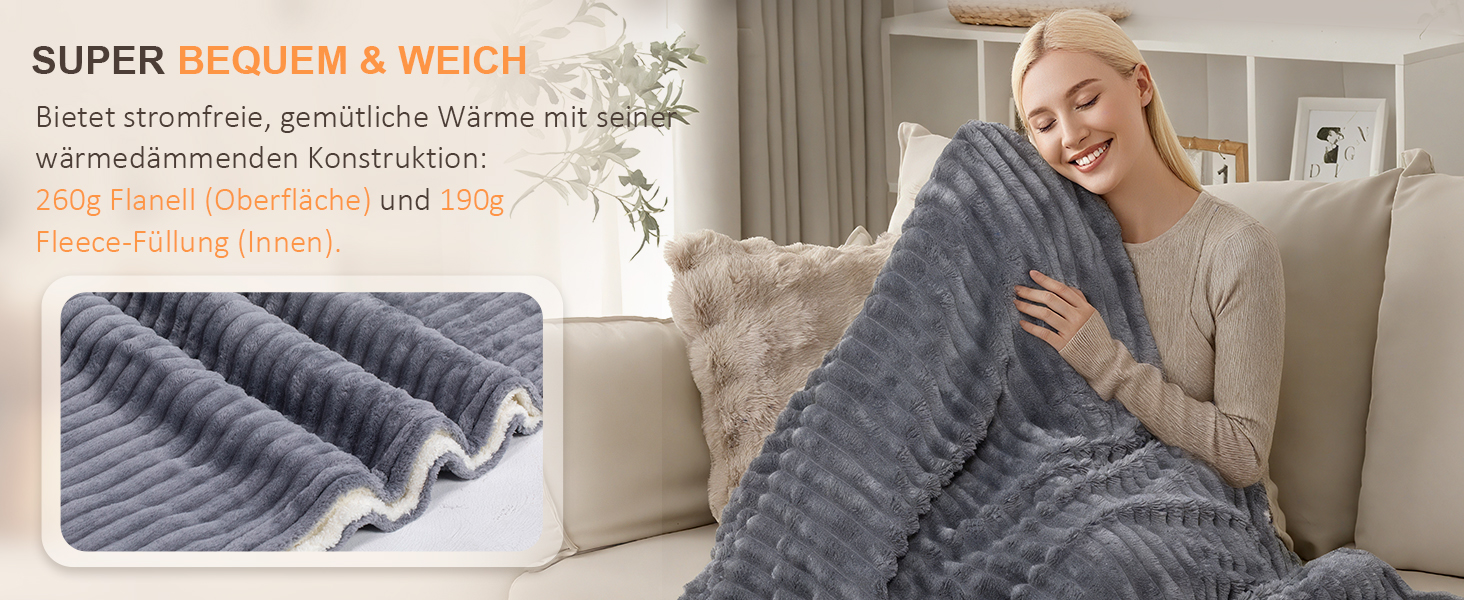Електрична ковдра Nalone з автовимкненням 160*130 см, 9 температурних режимів, таймер 12 годин, захист від перегріву, пральна машина, фланель, сірий колір
