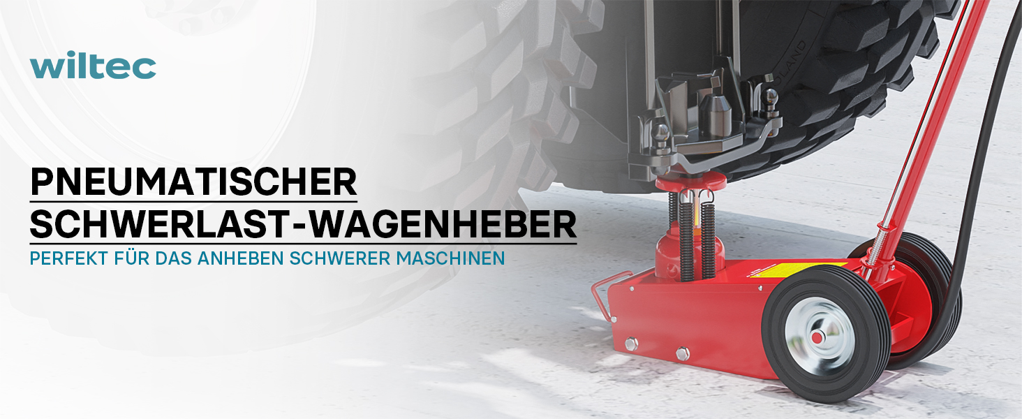 Гідравлічний домкрат Wiltec Rangierwagenheber 3т, підйом 13,5-40 см для авто, позашляховиків, кемперів - компактний та міцний