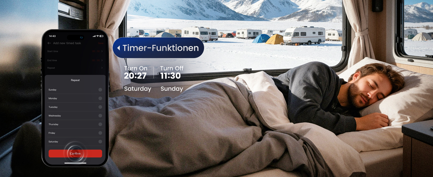 Портативна дизельна повітряна теплова гармата Toolbox 2S 8kW, 220-240V AC / 12/24V DC, з Bluetooth, 6л бак, автоматичний старт/стоп, 2025