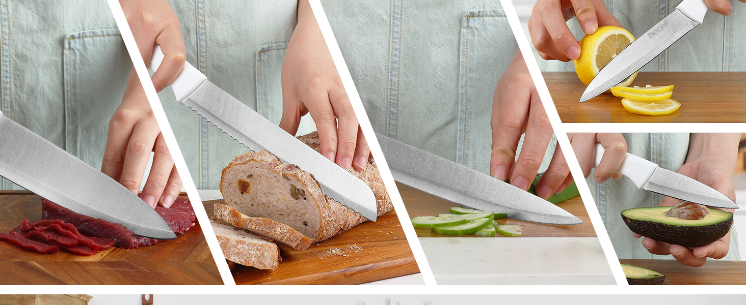 Набір кухонних ножів Messerblock з кухонними ножами та ножицями, 6 предметів, чорний