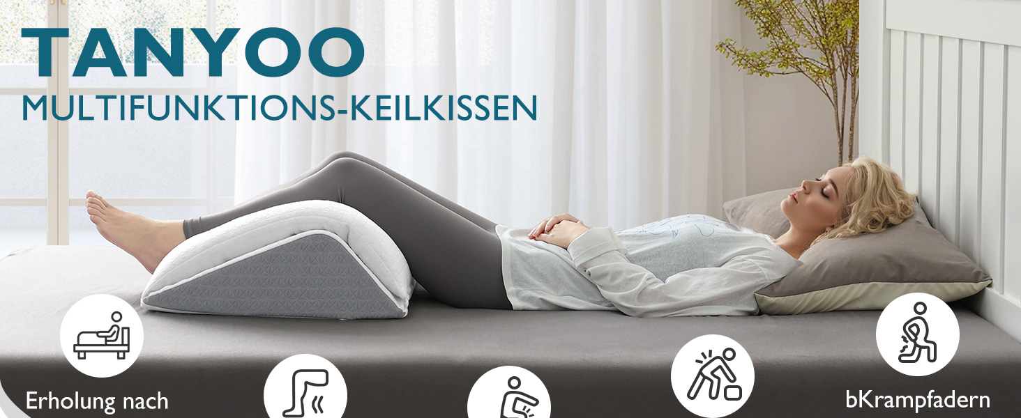 Подушка для підйому ніг TANYOO - подушка під коліна для спини, з memory foam, для відновлення після операцій