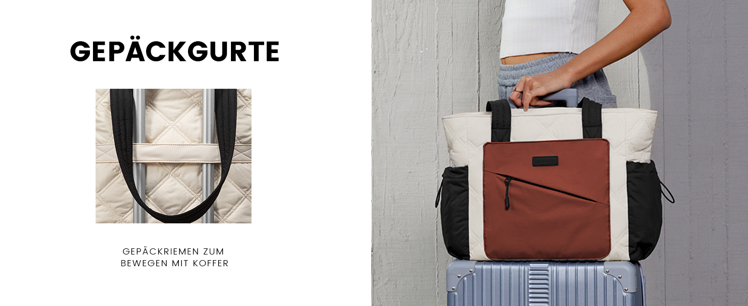 Сумка-шопер LOVEVOOK для жінок: велика, легка, для ноутбука 15,6/17,3 дюймів, робоча/університетська, для роботи, навчання, подорожей (бежево-зелений)