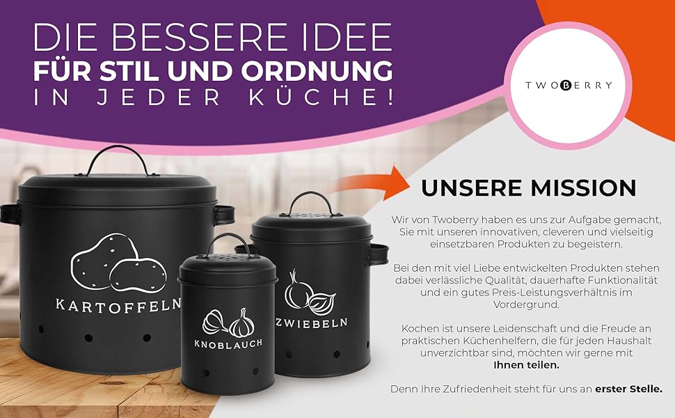 Набір контейнерів для зберігання картоплі, цибулі та часнику [3 шт] з овочечисткою, чорного кольору