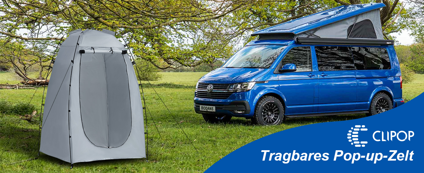 CLIPOP Намет Pop-Up, водонепроникний, легкий, одношаровий, для весняного кемпінгу, простий у встановленні – для пляжу, походів, фестивалів, відпочинку на природі (Сірий)