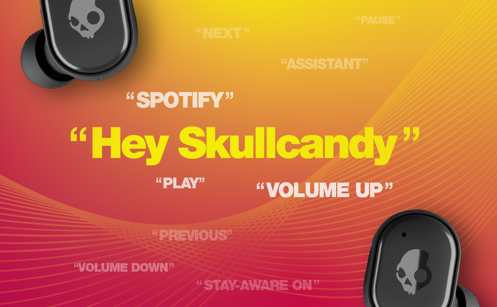 Бездротові навушники-вкладиші Skullcandy Grind, 40 годин батареї, Skull-iQ, Alexa, Micro, сумісні з iPhone/Android