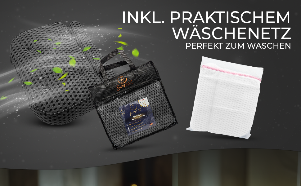 Подушка для ванни з сіткою для прання - Максимальний комфорт та розслаблення з новітньою технологією Air Mesh - Подушка для ванни з 7 потужними присосками - Подушка для шиї/голови (Сірий)