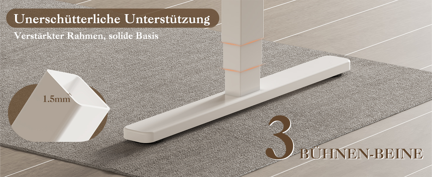 Електричний столовий стіл Devoko з регулюванням висоти, 60-125 см, 3 пам'яті, білий