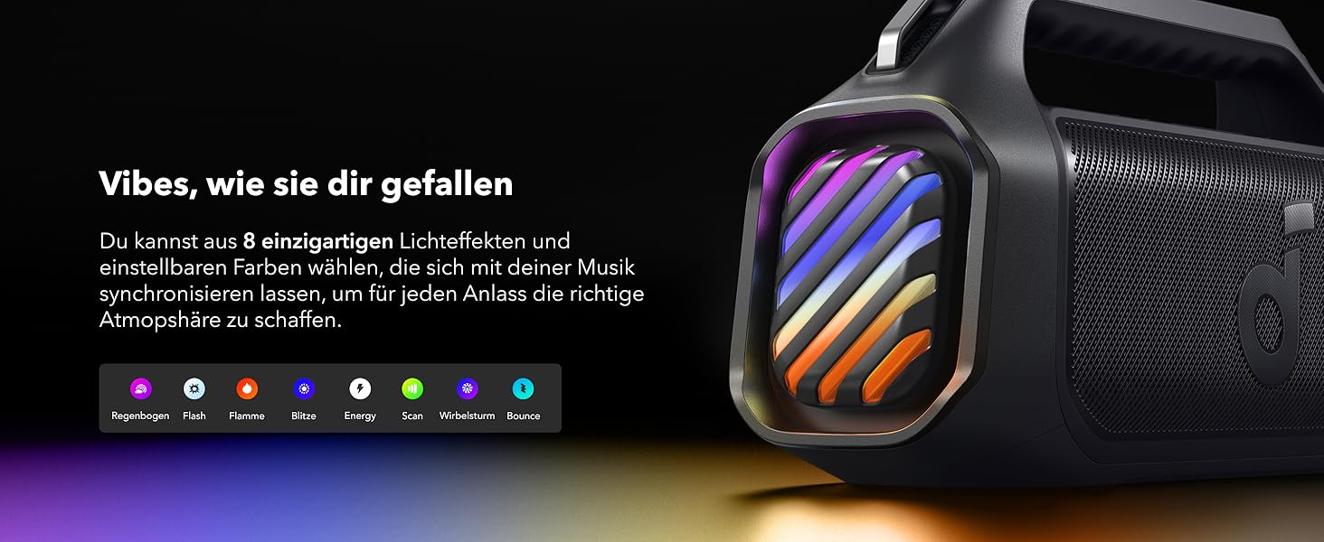 Soundcore Boom 2 Plus: Портативна Bluetooth колонка, 140W, IPX7, RGB, Power Bank, Чорний