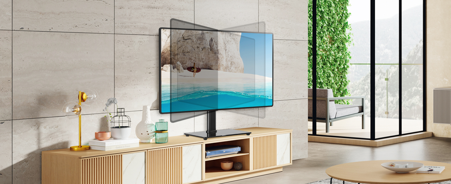 Підставка для телевізора Suptek, поворотна, для екранів LED, OLED, 26-55 дюймів, до 50 кг, VESA 400x400 мм, TS202