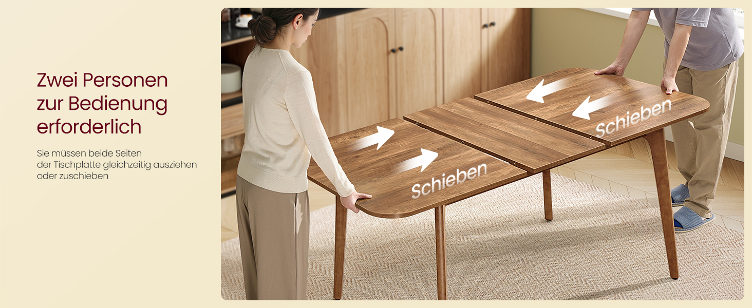 Стол розкладний VASAGLE для їдальні, кухні, офісу, 120 кг, горіховий колір, KDT090K01