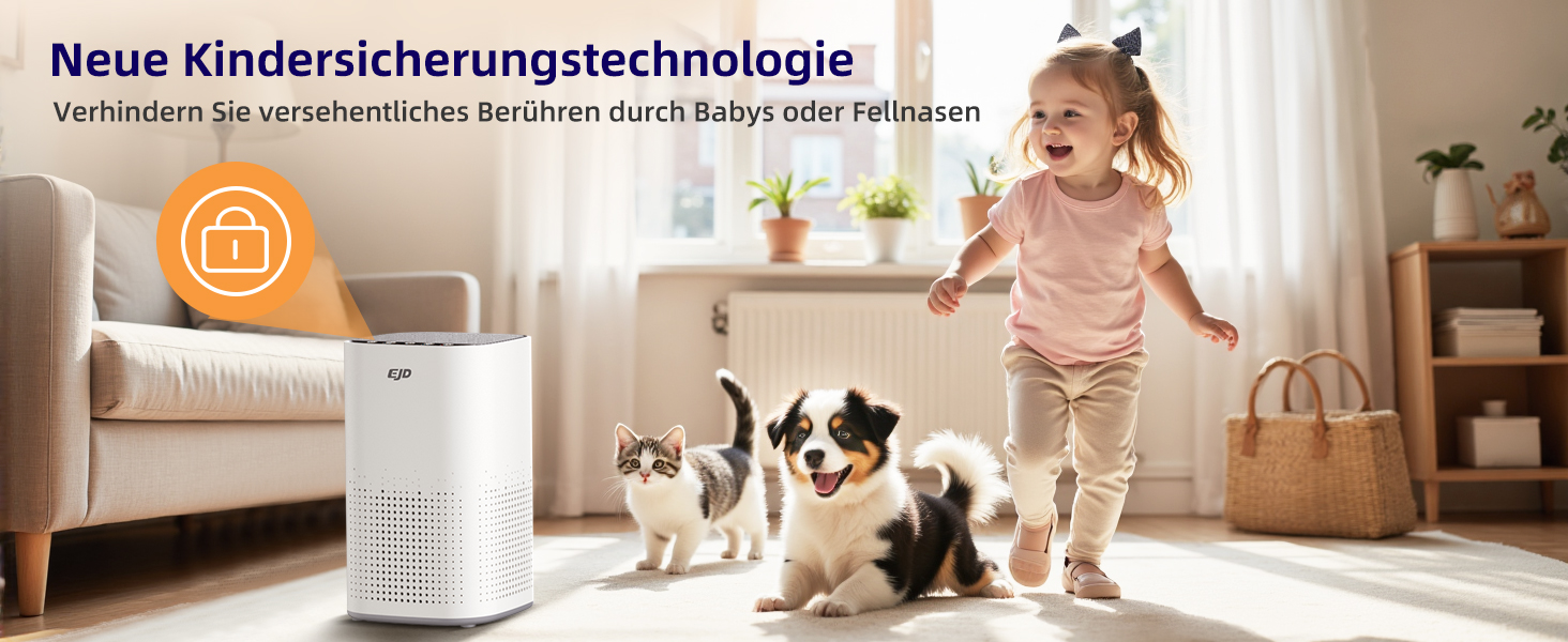 Повітряочисник для великих спалень до 70 м² з CADR 223 м³/год, тихий H13 HEPA повітряочисник з режимом сну 15 дБ, 3-в-1 фільтр видаляє 99,97% пилку, пил, шерсть тварин, запахи