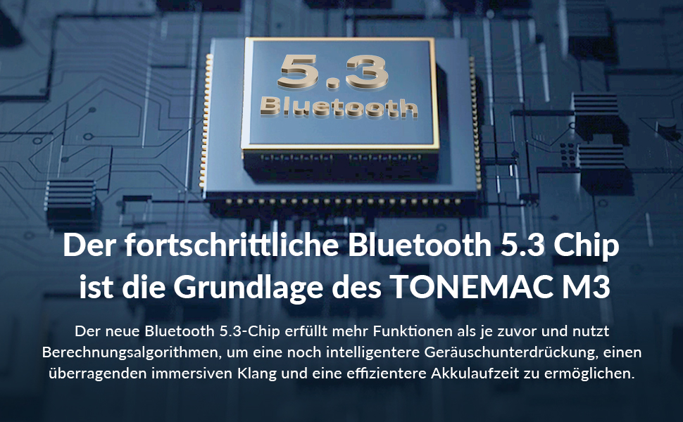 Навушники-вкладиші TONEMAC M3 Bluetooth 5.3, гібридний ANC, 4 мікрофони ENC, 30 годин акумулятора, білий