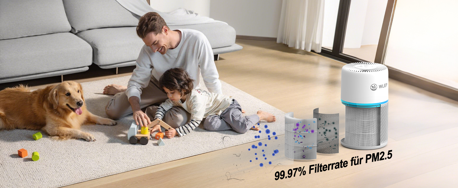 Повітряочисник для спальні з HEPA фільтром H13, активованим вугіллям, функцією ароматерапії, 360° циркуляцією повітря, нічним світлом та тихим режимом (KJ1-3S APP)