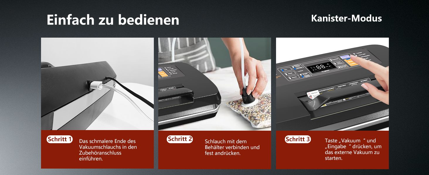 Вакууматор для продуктів 12-в-1, вакуумний пакувальник з подвійним швом, вбудованим різаком та лотком для збору рідини, 95кПа, чорний