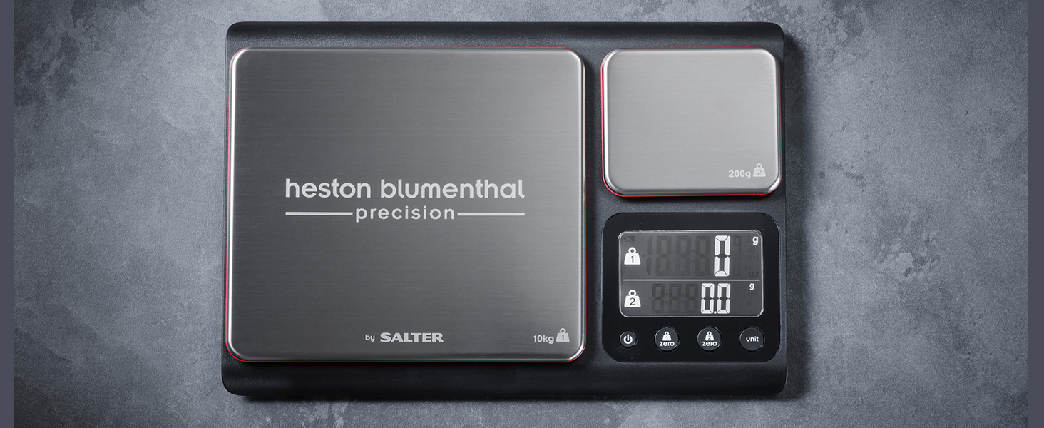 Кухонні ваги Heston Blumenthal Precision By Salter 1049A HBBKDRUP - прецизійна платформа, 10 кг, 1 г, з функцією тарування, метричні та імперські одиниці