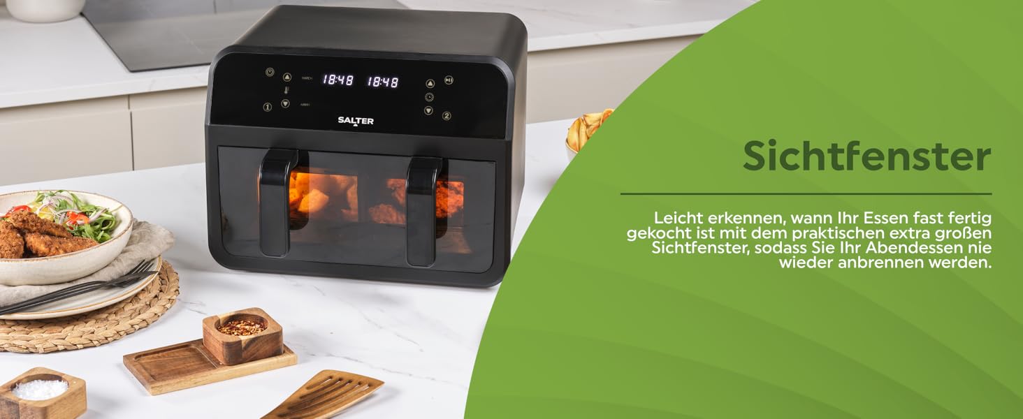 Фритюрниця Salter 4.2 л, ручна, без олії, EK6364VDE – мультикухня для м'яса та риби