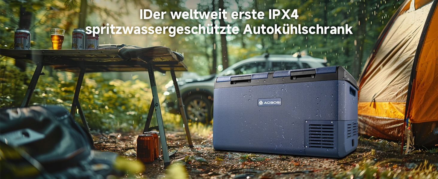 Автомобільний компресорний холодильник AAOBOSI 75л, IPX4, 12/230V, двозонний, з керуванням через APP (-20°C до +20°C) для авто, кемпінгу, риболовлі