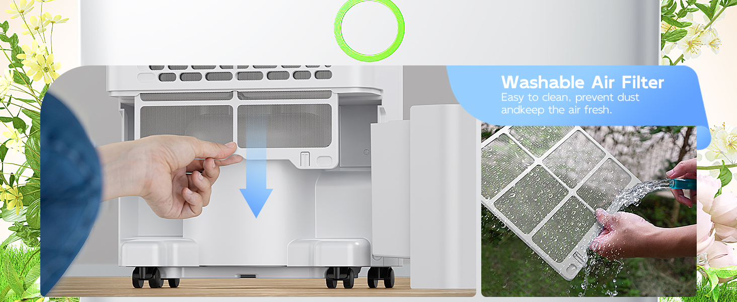 Електричний осушувач повітря 12л/24г з автоматичним та безперервним зливом (шланг у комплекті), для спалень та підвалів, LED-дисплей, тихий, з таймером