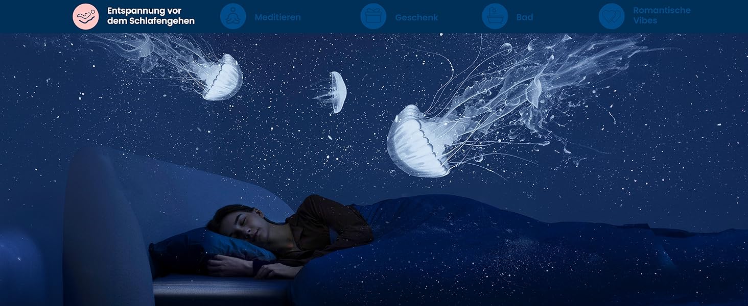 Проєктор зоряного неба POCOCO Sternenhimmel: LED-проектор галактики, планетарій для дітей та дорослих, нічник з ауророю, 2 диски, таймер, рожево-блакитний