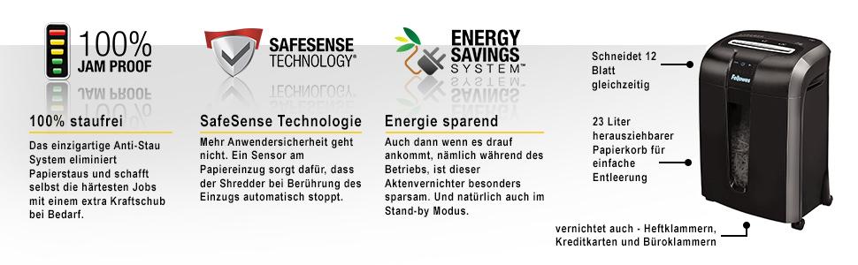 Fellowes Powershred 15C - Офісний шредер для дому, 15 листів, білий, 19 л