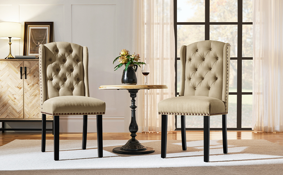 Набір кухонних стільців Yaheetech з амортизованим сидінням та спинкою, сірі (2 шт.)