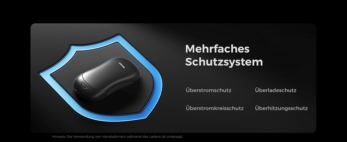 Електричні грілки для рук OCOOPA UT3 PRO 2 шт., 10000mAh, USB Powerbank, багаторазові, 4 режими нагріву, до 58°C, для чоловіків, ідеально для гольфу, полювання та кемпінгу, чорний