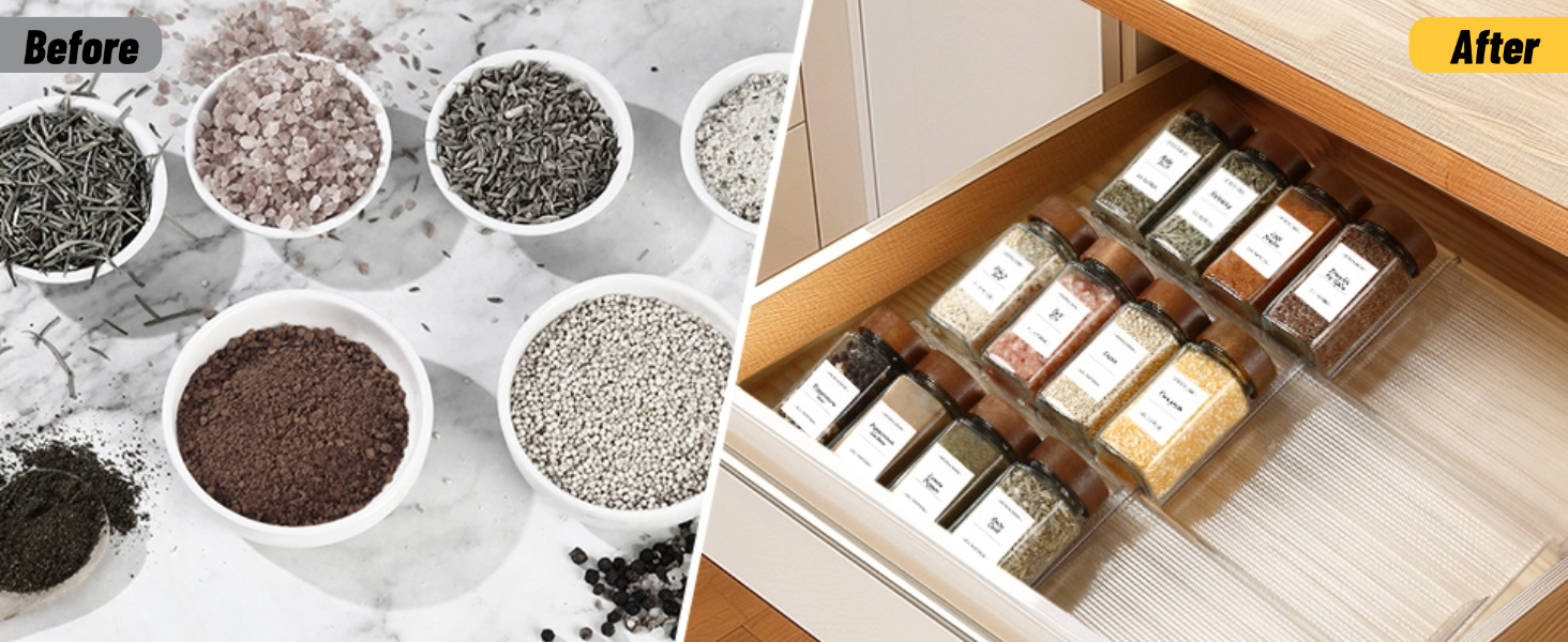 Набір скляних банок для спецій FRIBERG (20 шт.) з дерев'яними кришками, млини для спецій, етикетки