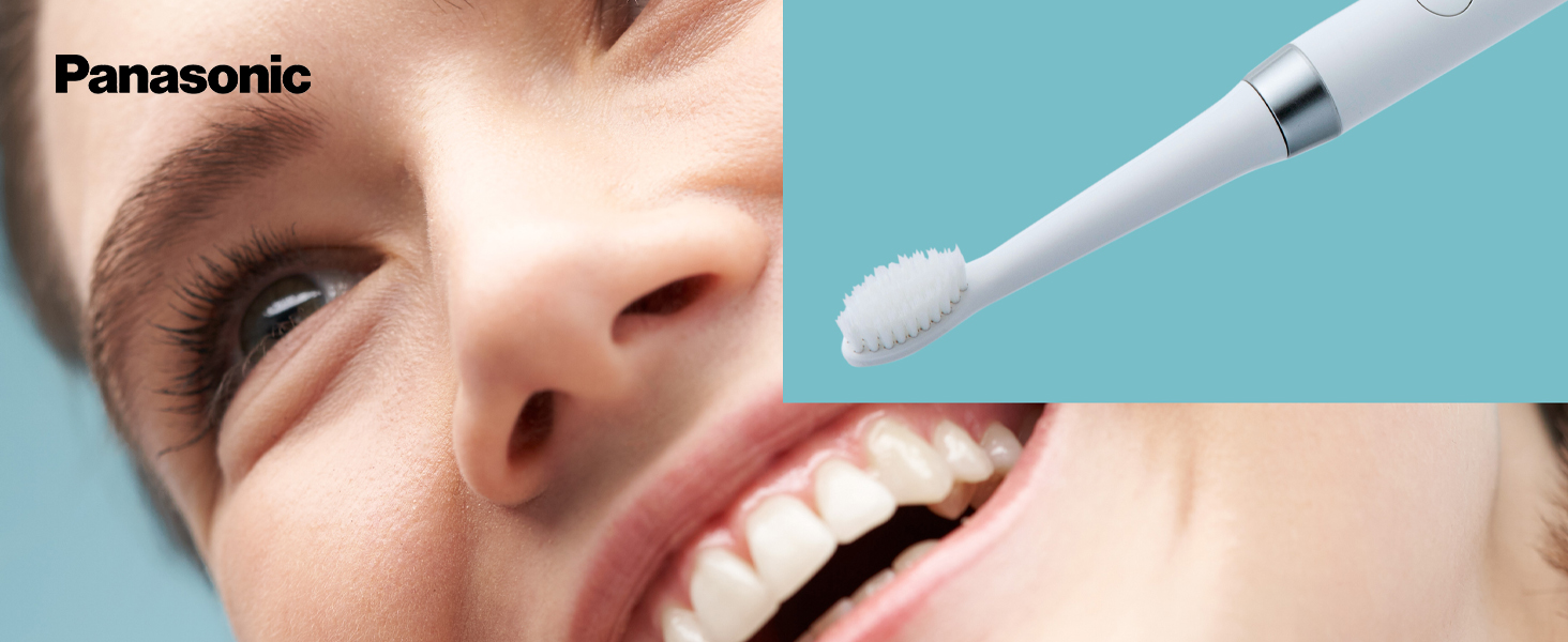 Електрична зубна щітка Panasonic EW-DM81-K503: звукова вібрація, 2 режими чищення, біла, з додатковою насадкою