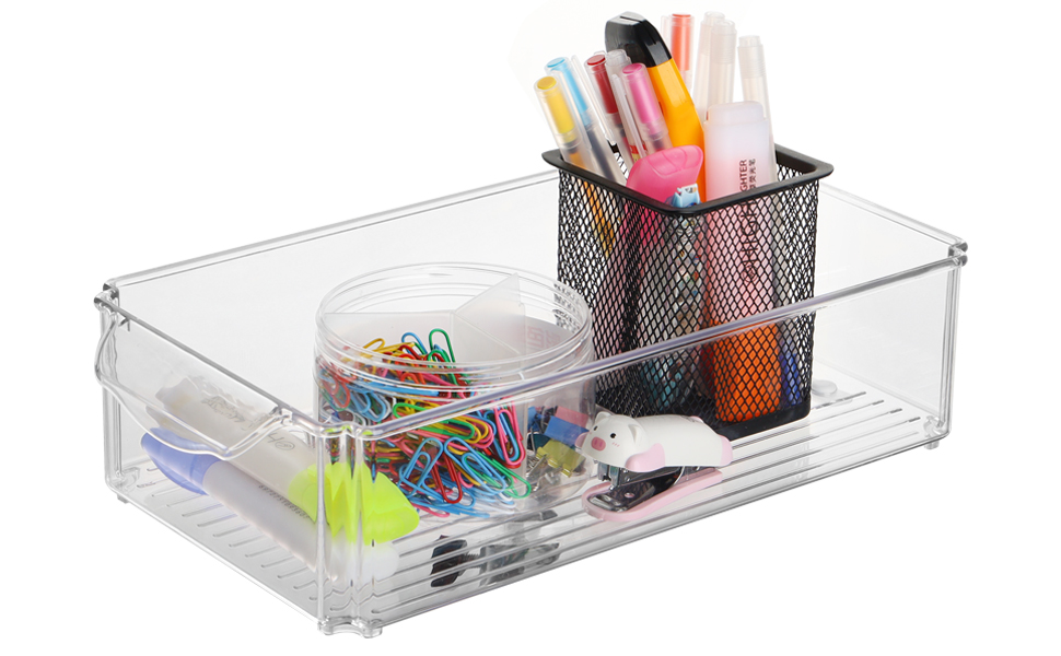 Органайзери для холодильника, набір 3 шт., з кришкою, з прозорого пластику. Підходять для холодильника, комори, морозильника, шаф.