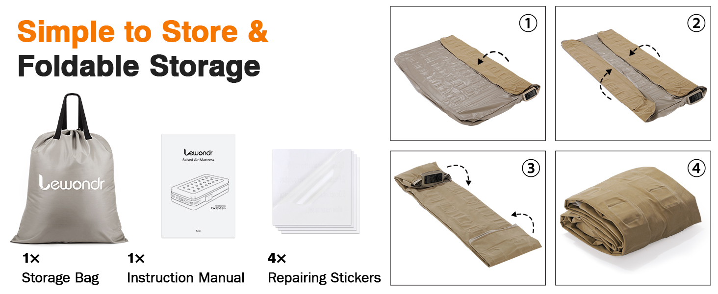 Надувне ліжко Lewondr на 2 особи з вбудованим насосом, 203x152x33 см. З подушкою, самонадувне, для кемпінгу, дому, гостей, подорожей (250 кг MAX), кольору хакі