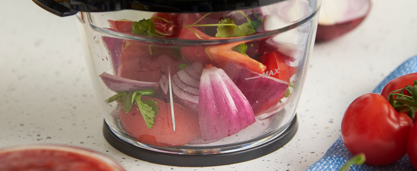 Кухонний комбайн Russell Hobbs 27131-56 Matte Charcoal 350W: подрібнювач для овочів, фруктів, м'яса, цибулі, 1л, нержавіюча сталь, 2 швидкості, миття в посудомийній машині