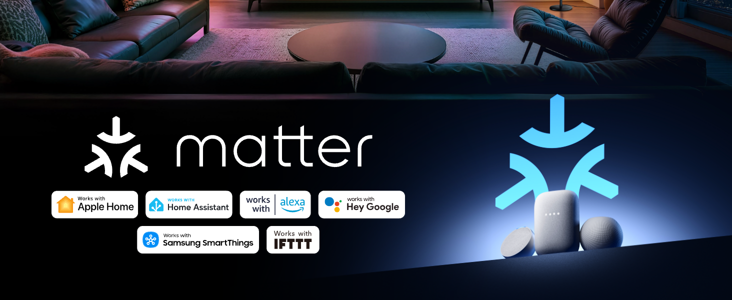 SwitchBot Matter RGBICWW Настільна лампа для вітальні та спальні, димується, з підтримкою Apple Home, Alexa, Google Home, керування через APP, музичні та сценарні режими, чорна LED лампа