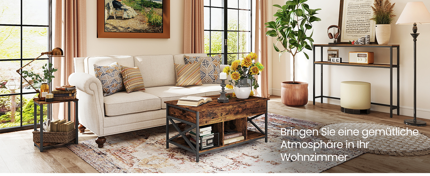 Консоль VASAGLE - вузький столик для вітальні/коридору з 2 полицями, 20 x 100 x 80 см, сіро-чорний, LNT131B22