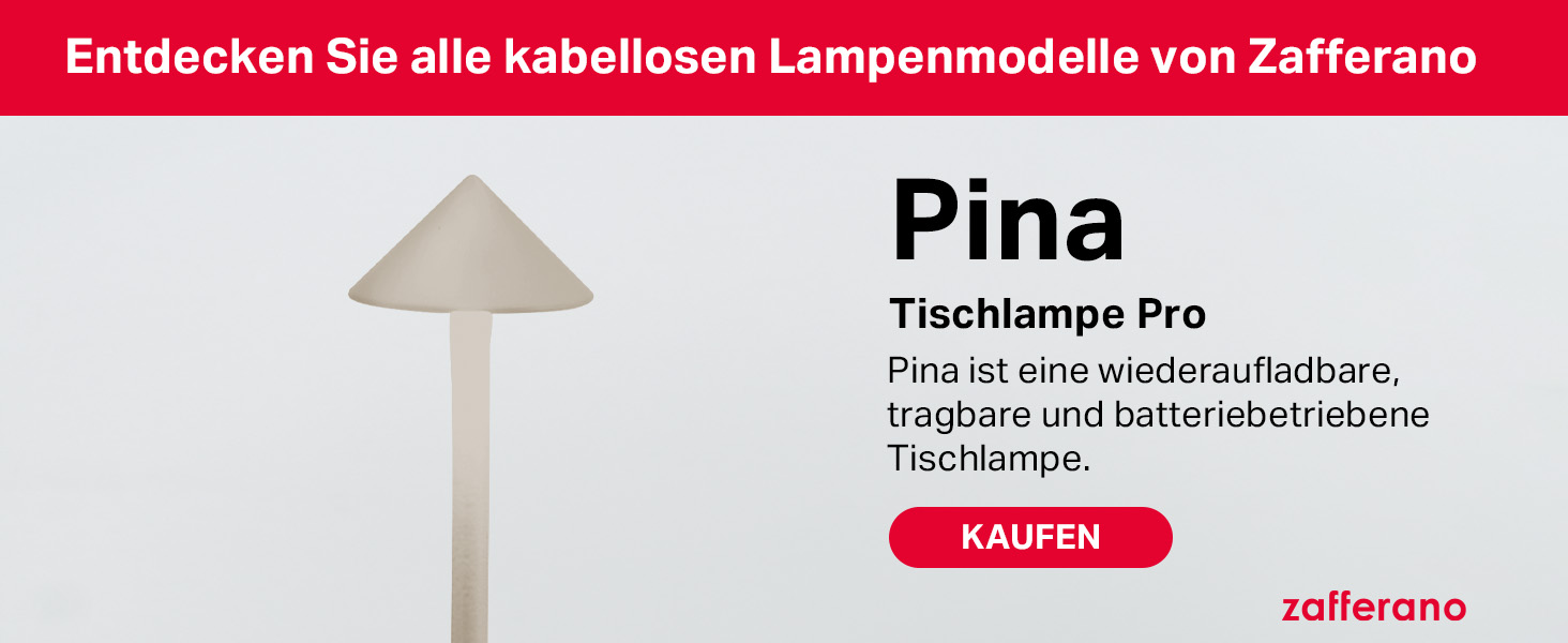 Zafferano Poldina Pro Mini - Бездротова LED-лампа для дому та вулиці, біла, з регулюванням яскравості, 30 см